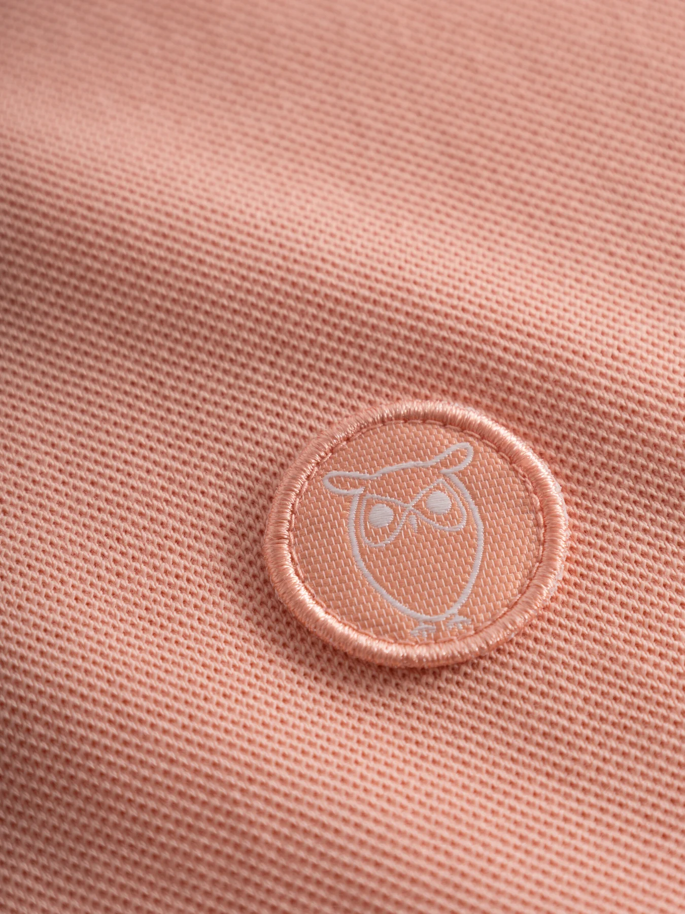 Knowledge cotton - BASIC BADGE POLO - Coral Pink