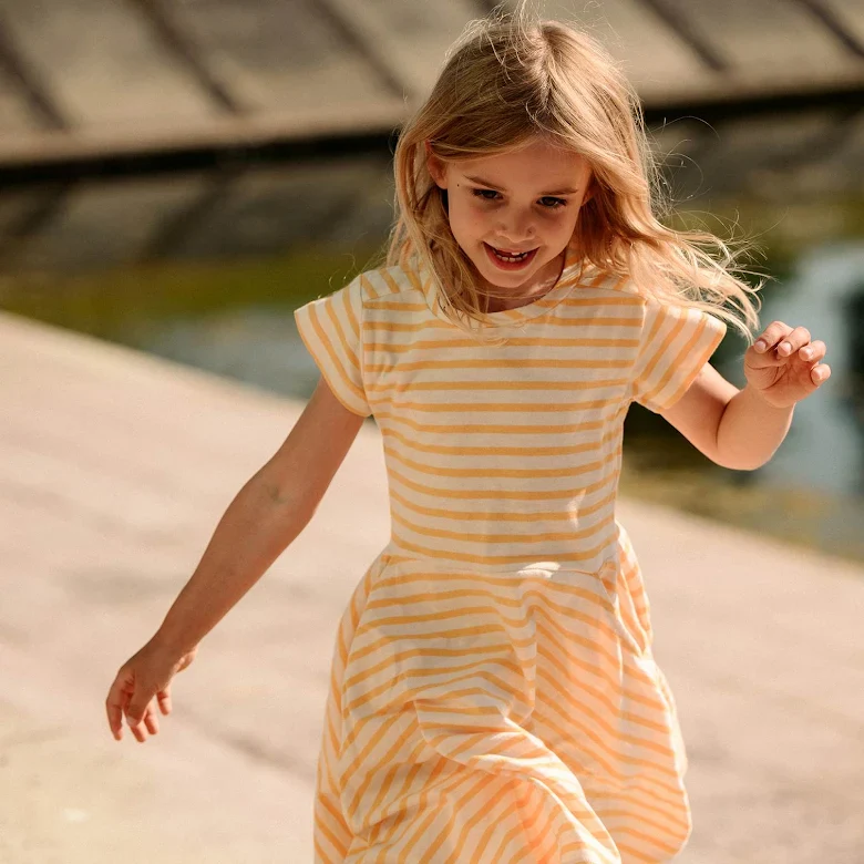 Ebbe kids shelby dress - Yellow stripe